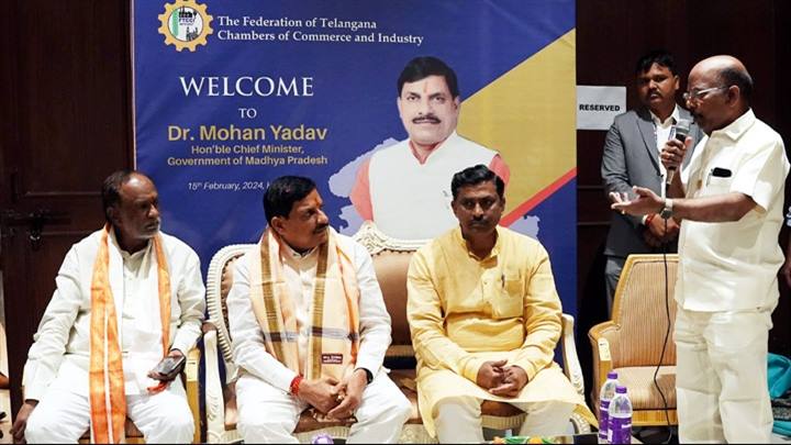 मुख्यमंत्री डॉ. यादव से फेडरेशन ऑफ तेलंगाना चेम्बर्स ऑफ कामर्स एण्ड इंडस्ट्रीज के प्रतिनिधिमंडल ने भेंट की